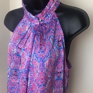 NWT Pink/Blue/Purple Blouse | Size L (The Limited)